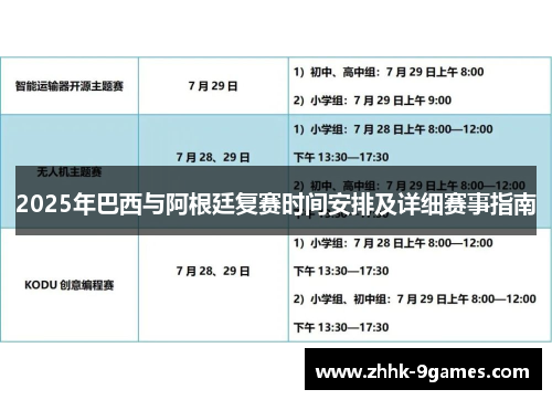 2025年巴西与阿根廷复赛时间安排及详细赛事指南